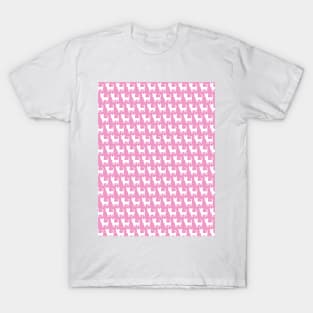 Chihuahua silhouette print (mini) pink T-Shirt